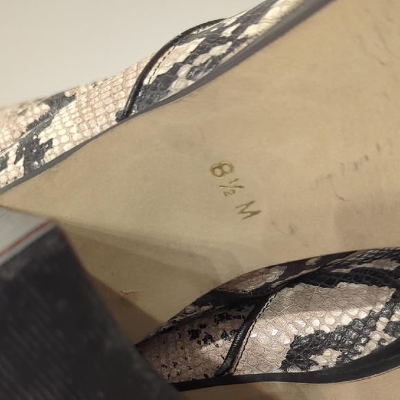 Durango Snakeskin Boots Block Heel Leather size 8.5 Made In Brazil - Picture 8 of 11